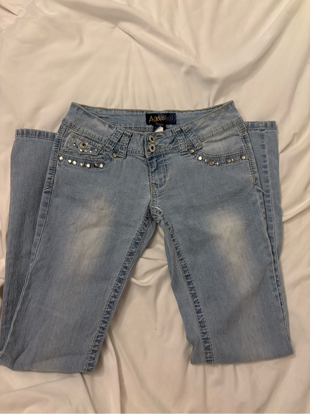 Y2K Bedazzled Low Waisted BootCut Jeans